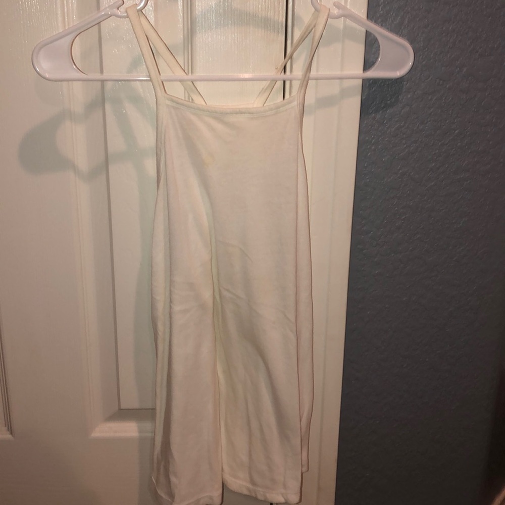 white tank top